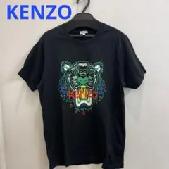 KENZO タイガーTシャツ　黒　マルチカラー