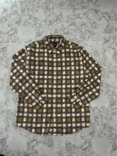 【美品】オークリー　チェックシャツ　ブラウン　Lサイズ