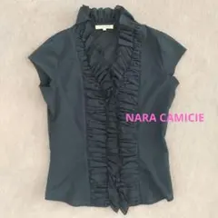 NARA CAMICIE フリル付き シャツ