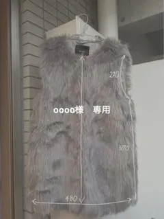 Bershka グレー ファー ベスト