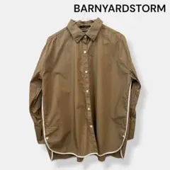 BARNYARDSTORM パイピングシャツ 綿 カーキ Mのサムネイル