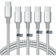 【1M+1M+2M+2M/4本セッ】USB C ケーブル Type C ケーブル