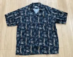 新品未使用!! Schott ショット アロハシャツ ブルドッグ ブラック M
