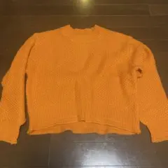 ★オレンジ 長袖セーター Sサイズ★