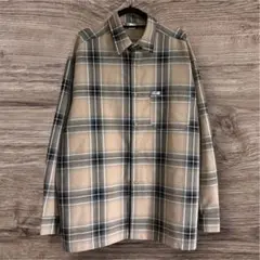 CALTOP 美色 ブラウン　ビッグサイズ2XL チェックシャツ ワークシャツ