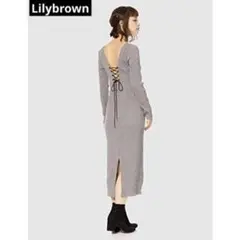 ✨Lily brown ✨リリーブラウン ロングワンピース バックレースアップ