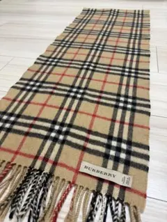 バーバリー　カシミア　マフラー　ベージュ　ストール