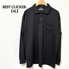 『美品』BEST CLICKER. 【4L】長袖ポロシャツ 襟付き作業着 大きめ