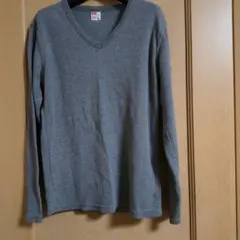 EDWIN グレー Vネック 長袖シャツ Mのサムネイル