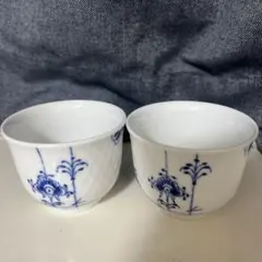 Royal Copenhagen 青い花柄 2個セット湯呑