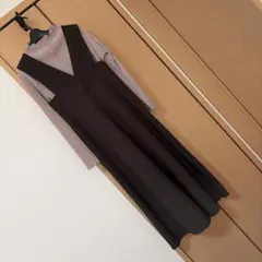 ti ブラウン　ジャンバースカート ロング　Mサイズ