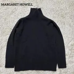 ★sakapunta【美品】マーガレットハウエル　タートルニット　黒 マーガレットハウエル(MARGARET HOWELL)|タートルネックセーター