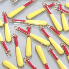 【25こ】野球バットチャーム♡キーホルダー素材♡ハンドメイドに♡
