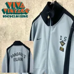 レアデザイン【古着】ナイキ 刺繍トラックジャケット グレー メンズXL