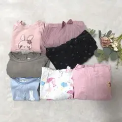 子ども服 7点まとめ売り 女の子 保育園 新学期 トップス ズボン 80-95