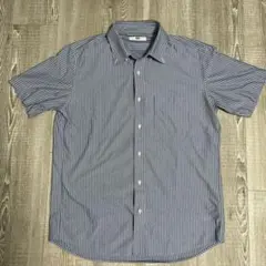 UNIQLO ストライプ 半袖シャツ Lサイズ