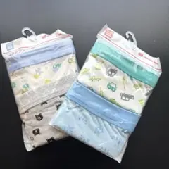 新品未使用ベビー肌着 ブリーフ2枚セット （80cm&90cm）車・動物プリント