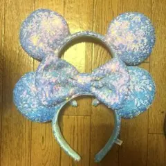 【2点セット】オーロラカラー ミッキー ミニー スパンコールカチューシャ