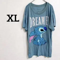 1点限定‼️ Disney【XL】スティッチ Tシャツ 半袖 大きめ ゆったり