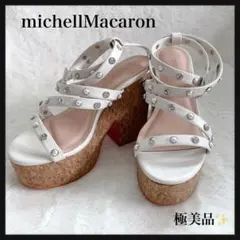 【激カワ】michellMacaron 厚底 サンダル パール ビジュー 極美品