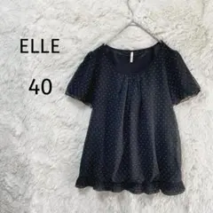 ELLE エル/ドットブラウス カットソー/40/プルオーバー シアーのサムネイル