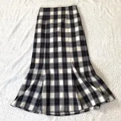 LOWRYS FARM 美シルエット チェック マーメイドスカート きれいめ