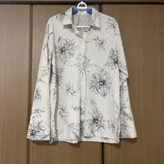 古着 UNE MANSION フラワードローイングシアーシャツ　柄シャツのサムネイル