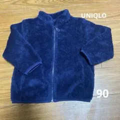 未着用　UNIQLO フリース 90cm ネイビ