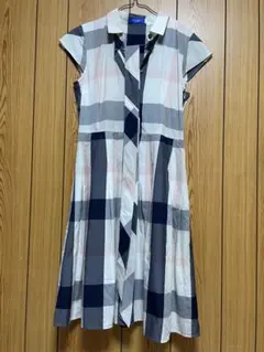 桐谷美玲着用　ブルーレーベル　クレストブリッジ　シャツワンピース　ピンクチェック