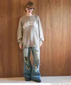 【お値下け!!】COCA コカ　ブークレー ロゴニット L ざっくり可愛い