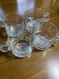 昭和レトロなガラスコップ　二種類　2点