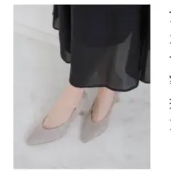 ルタロン　7センチフレンチスクエアパンプス