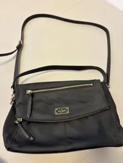 kate spade ブラックナイロンショルダーバッグ