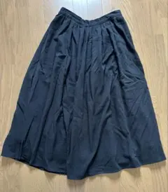 LEPSIM ロングスカート　黒　薄手　裏地付き