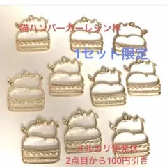 猫 レジン枠 チャームチャーム パーツ 個セット ハンドメイド用