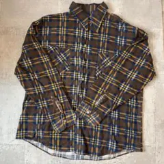 FULL CUT PRESHRUNK 長袖ネルシャツ ブラウンチェック ブラウン