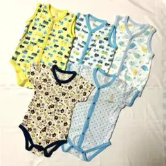 西松屋 ロンパース 肌着 5枚セット 70中心 夏