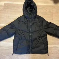 H&M フード付きダウンジャケット M ブラックのサムネイル