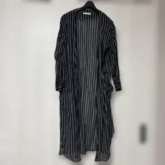 GALERIE VIE ストライプ柄 ロングシャツガウン長袖 Mサイズのサムネイル