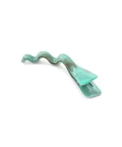 美品 アネモネ ドイツ製 C-wave ヘアクリップ ミニ ウェーブ ターコイズ