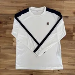 FILA フィラ 長袖Tシャツ ロンT ホワイト ネイビー スポーツウェア