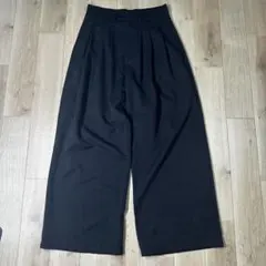 カマキリ様専用 Adoon plain 3タックワイドスラックス ブラックのサムネイル