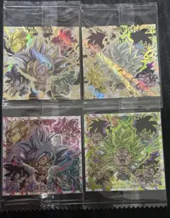 ドラゴンボール 超戦士シールウエハース超 孫悟空 ブロリー 4種セット