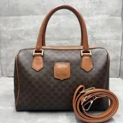 鑑定済✨ セリーヌ トリオンフ マカダム柄 2way ミニボストン ヴィンテージ