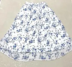 【レトロな花柄のフレアスカート♡】INDIVI インディヴィ　S 裏地あり