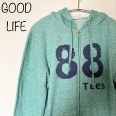 【GOOD LIFE】88Tees　ジップアップパーカー　グリーン　Hawaii