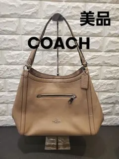 美品COACHベージュバッグ　トート