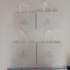 GODIVA ホワイト紙袋 4枚セット