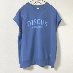 DISCUS ATHLETIC ノースリーブ スウェット ブルー　トップスのサムネイル