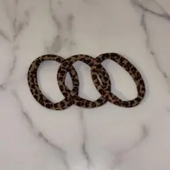 ヒョウ柄　ヘアゴム　3個セット